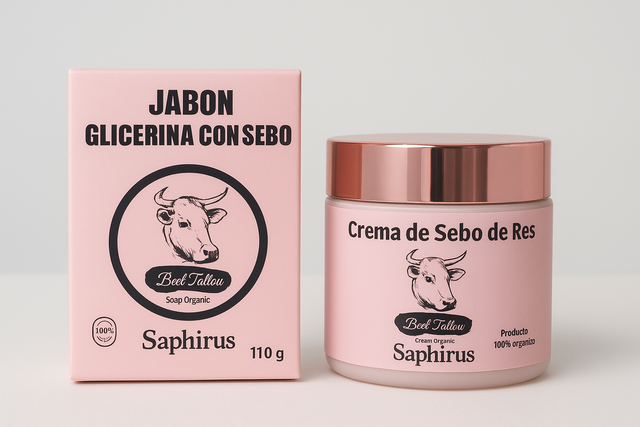 JABON GLICERINA CON SEBO de la marca Saphirus. 110 g